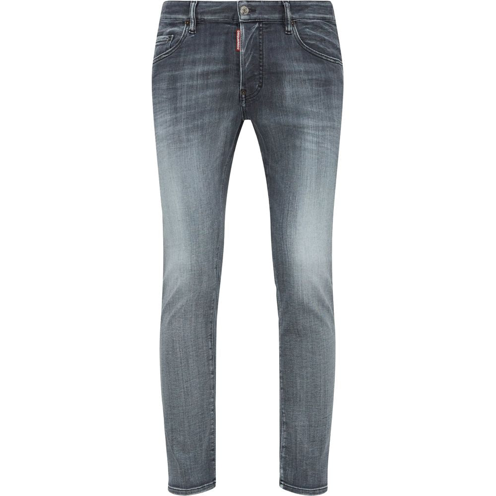 Dsquared² Gri Pamuklu Kot Pantolon &